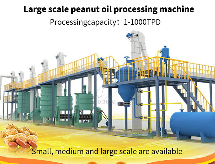 Foto 3D de la máquina procesadora de aceite de maní a gran escala