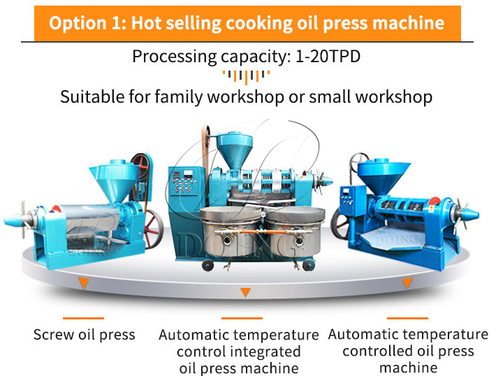 Opción1: Máquina prensadora de aceite de cocina de gran venta