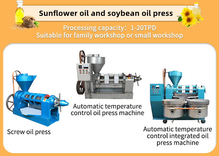 Prensa de aceite de girasol y de soja Henan Glory