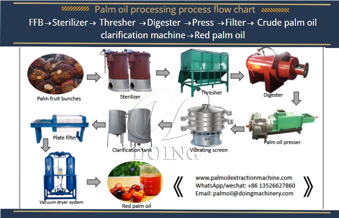 Línea de producción de prensado de aceite de palma de 5 toneladas por hora