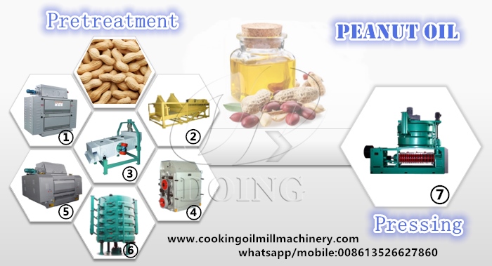 máquina de procesamiento de aceite de maní